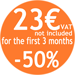 50% for the first 3 months 50% for the first 3 months