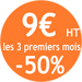 50% les 3 premiers mois 50% les 3 premiers mois